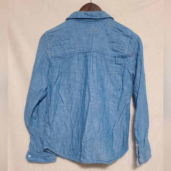 Coupe Collection Women's Heather Blue Button Down Blouse Size M - Picture 2 of 4